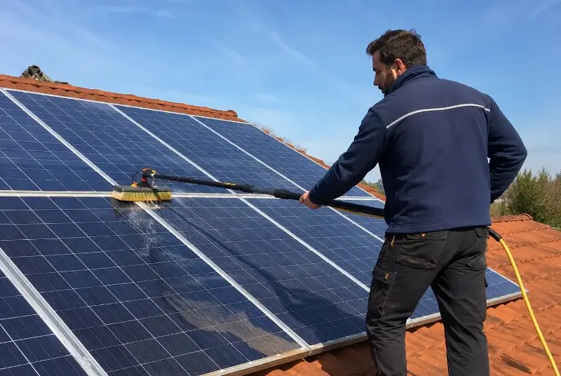 Nettoyage et entretien de panneaux solaires à Famars